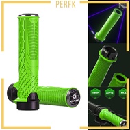 [Perfk] 1 Pair Bike Handlebar Grips, , Design, Aluminum Double , Mountain Bike Grips, BMX Foldable Bicycles Grips
