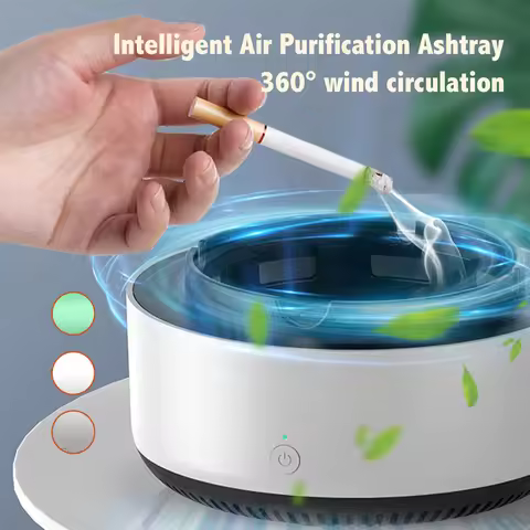 360° Surround Suction Intelligent Air Purification Ashtray, Indoor Household Intelligent Ashtray, Sm