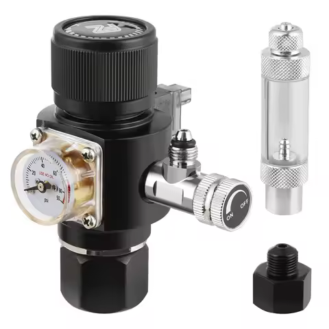 Fzone Mini Dual Stage Co2 Regulator Fish Tank Aquarium Solenoid Valve Bubble Counter Fishbowl Access