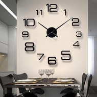 2023การออกแบบที่ทันสมัยนาฬิกาแขวนขนาดใหญ่3D DIY นาฬิกาควอทซ์แฟชั่นนาฬิกากระจกอะคริลิคสติกเกอร์ห้องนั่งเล่นตกแต่งบ้านหอนาฬิกา