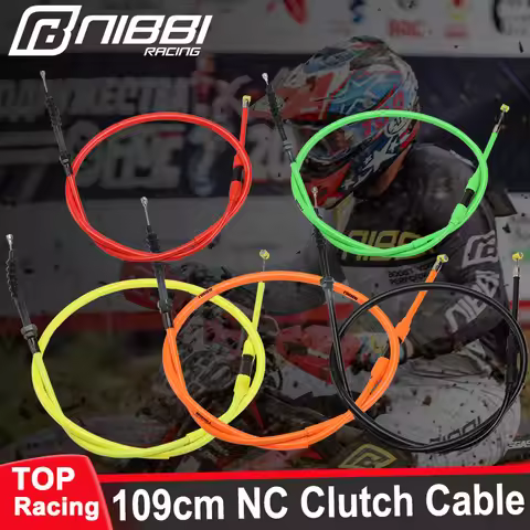 NIBBI Motorcycle Throttle Clutch Cable 109cm Stainless Steel Wire NC Clutch Line For NC Engine110CC-