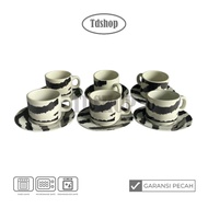 Tdshop ISET DECAL CUPS 6 CUPS & 6 TATAK