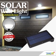 โคมไฟติดผนัง โซล่าเซลล์ 36 SMD LED + Motion (โคมแบนดำ) ตัวเล็ก (แสง: ขาว) โคมไฟ ติดผนัง ไฟโซล่าเซลล์