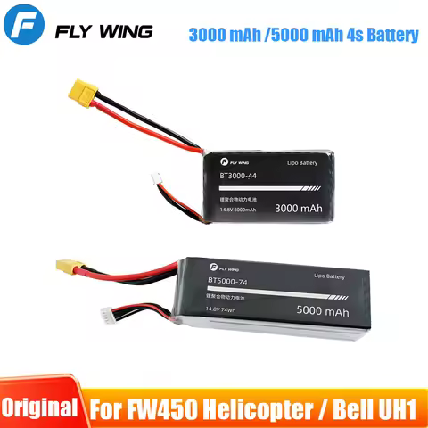 Flywing 74WH 3000mAh 4S 5000mAh14.8V Lipo Battery For FLYWING FW450L V2.5 V3 Helicopter 3000 mAh for