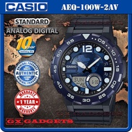 CASIO AEQ-100W-2AV STANDARD ANALOG DIGITAL WATCH TELEMEMO WORLD TIME AEQ-100W