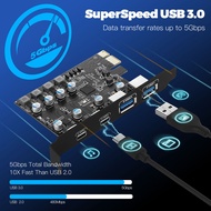 USB3.0 Extension Card 4-Port typec Adapter Card GEN1 Built-In PCIE High-Speed Card Slot Desktop Comp