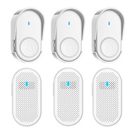 Không dây cho gia đình Chuông cửa không thấm nước 3 máy phát 3 máy thu 320m Đường dài 38 bài hát chu