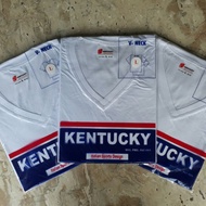 Kentucky tshirt white Vneck for adults