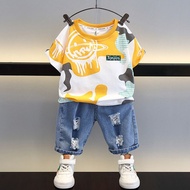 Boys Short-Sleeved New Boy Baby Clothes Children Cool Handsome Boy