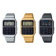 Casio Standard นาฬิกาข้อมือผู้ชาย สายสแตนเลส รุ่น CA-500,CA-500WE,CA-500WEG,CA-500WEGG  (CA-500WE-1A,CA-500WEG-1A,CA-500WEGG-1B,CA-500WE-4B,CA-500WE-7B,CA-500WEGG-9B)