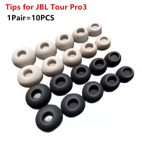 10PCS In-Ear Earcaps For JBL Tour Pro 3 Earphones Silicone Case Covers Cap Replacement Tips Earbuds 
