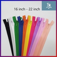SCZ Invisible Zip / Hidden Zip / Invisible Zipper (10pcs/pack) 16" - 22" Inch | Zip Sorok SCZ / Zip 
