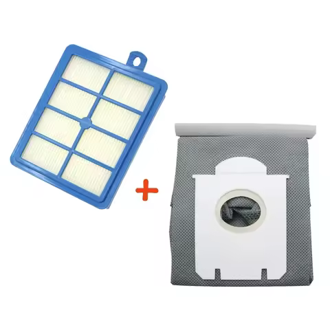 Washable H12 H13 Dust Hepa Filter + High Quality Vacuum Cleaner Bags Fit For Philips Electrolux