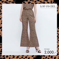 กางเกงขายาว กางเ﻿กงผู้หญิง LOFFICIEL Business Pants กางเกงทรงทำงาน ทรง Disco พิมพ์ลาย Tiger Collection (FZ15LW)