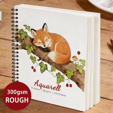 A 300Gsm Watercolor Paper Pad Featuring 15 Sheets Sized 210X210Mm, Designed As a Square Cold Press W