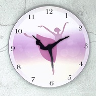 Jam Dinding Penari Balet Minimalis Moden Gadis Puteri Jam Merah Jambu Ruang Tamu Jam Dinding Hiasan 