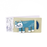 Kusuguru Japan日本眼鏡貓 磁鐵掛勾 立體造型可彎曲設計 藍色