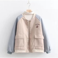 BEAR BABY Oversize Women's Baseball Jacket | Women's Oversize Varsity Baseball Jacket