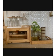 natural Bread Box/ Bread Box Organizer wooden aesthetic Bread box (402030, 402025, 402520)recommende