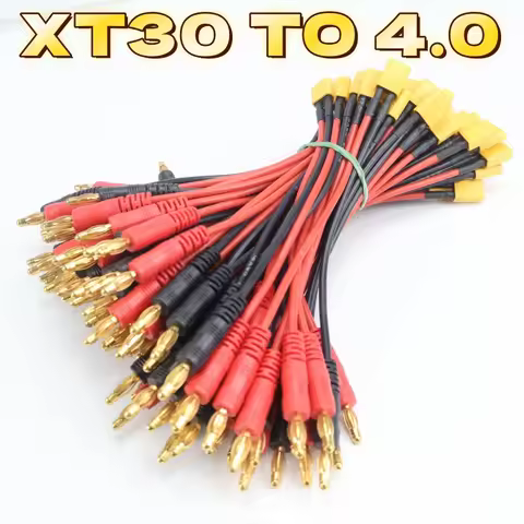 1/6 PCS 15CM XT30 Charge Lead to 4.0mm Banana Plugs Charge Cable Silicone Wire 16AWG For Lipo Batter
