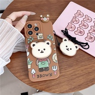 Casing OPPO Reno 11F 11 11Pro 2 Z F25Pro R17 R17Pro Realme C65 4G 12 Pro Plus 5G Pupil Eye Carry A Doll Disney Soft TPU Case Cartoon Love Cook Fresh Flower Bear Protective Cover