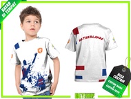 Baju Kaos Jersey Anak PIALA DUNIA 2022 NETHERLANDS BELANDA Fullprint 03