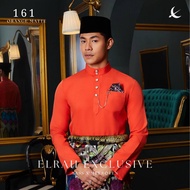 BAJU MELAYU ORANGE MATTE ULTIMATE 2.0 2024 C161 ELRAH EXCLUSIVE Slim Fit