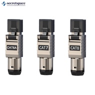 SECRETSPACE RJ45 Cat8 Cat7 Cat6A Connectors RJ45 Metal Tool Free Easy Termination Plug 2000MHz 40G L
