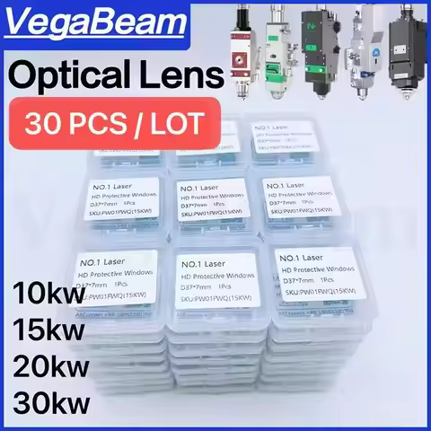 30 PCS VegaBeam Laser Protective lens 18x2 20x2 27.9x4.1 24.9x1.5 30x5 34x5 37x7 15KW 20KW 1064nm Fo