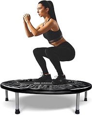 BCAN 36/38" Foldable Mini Trampoline, Fitness Trampoline with Safety Pad, Stable &amp; Quiet Exercise Rebounder for Kids Adults Indoor/Garden Workout Max 170lbs/300lbs