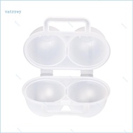 VA Multifunctional Eggs Storage Box with 2 Slots Plastic Shockproof Eggs Carriers Tray for Camping a