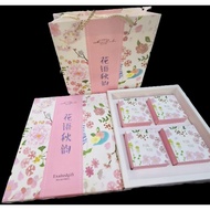 Moon Cake Box Pink Bird Insert 85-125 Grams 1 Set Not Folded Sent