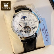 Oris สวิสนาฬิกากลไกแท้เรืองแสง Tourbillon,นาฬิกาข้อมือมียี่ห้ออัตโนมัติเต็มรูปแบบเรืองแสงนาฬิกาสำหรั