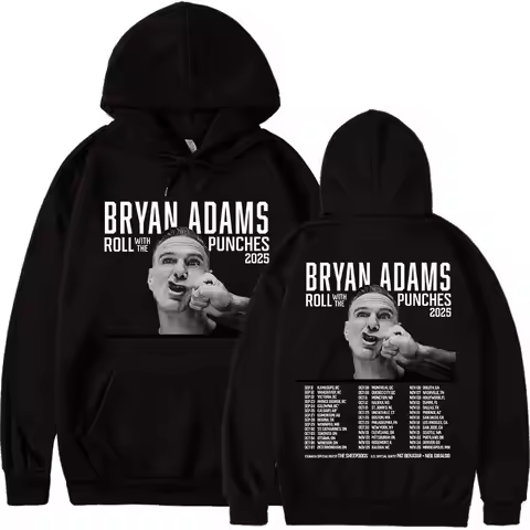 BRYAN ADAMS ROLL WITH THE PUNCHES TOUR 2025 Album Hoody Men's Hip Hop Gothic Sweatshirt Y2K Vintage 