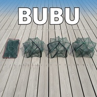 [READY STOCK] Portable Fishing Trap Net / Bubu Payung & Bubu Segi Empat / Ketam Udang Ikan (40cm - 6
