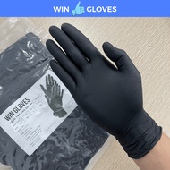 Nitrile Black Rubber GLOVES Bag Of 100 Specialized Waterproof Spa GLOVES For Tatoo - WIN GLOVES