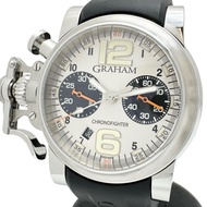GRAHAM Chronofighter 2CRBS (Box Included) Men's Stainless Steel/Rubber Automatic Watch with Silver D