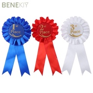 BENEKIY Rosette Ribbon, Recognition Ribbons Blue,Red,White Ribbon Award Set, Award Ribbons Honorable