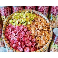 Bánh tai heo nhí mix 3 màu - Túi 1 kg ăn vặt siêu ngon TT MART 99