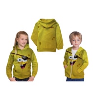 Spongebob Pattern Movies Search For Squarepants Custom Full print Kids Zipper Hoodie Jacket