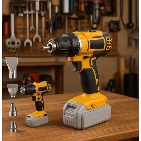 Cordless Heat Gun 350W Fast Heating 122F to 1022F Variable Temperature 5 Nozzles for DIY Craft Shrin