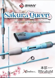 Joran Pancing Ultralight UL Swan SAKURA QUEEN  198/210 cm{2-6lb}  Solid Carbon