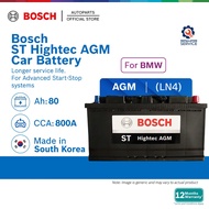 Bosch ST Hightec AGM LN4 DIN80 MF Car Battery for BMW 1 2 3 Series X1 MINI Cooper Clubman Countryman