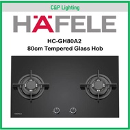 Hafele 80cm Tempered Glass 2 Burner Cooker Hob Gas Stove HC-GH80A2