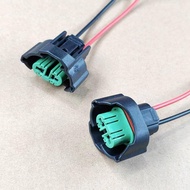 2PACK H8 H9 H11 880 881 Female Adapter Wire Connector Sockets w/ 4-Inch Wire Pigtails Compatible wit