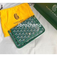 (Jbro2hand) 現貨在台 GOYARD plumet pocket wallet 綠色 信封包 高雅德 日本代購