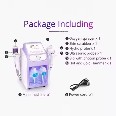 Microcurrent Hot Cold Skin Care Machine Diamond Microdermabrasion Machine 2023 Professional Oxygen F