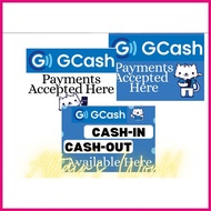 ◬ ✷ ✢ Accept Gcash Sticker Sign Gcash Signage for  Sari Sari Store Gcash Sign Gcash Signage PVC Sin