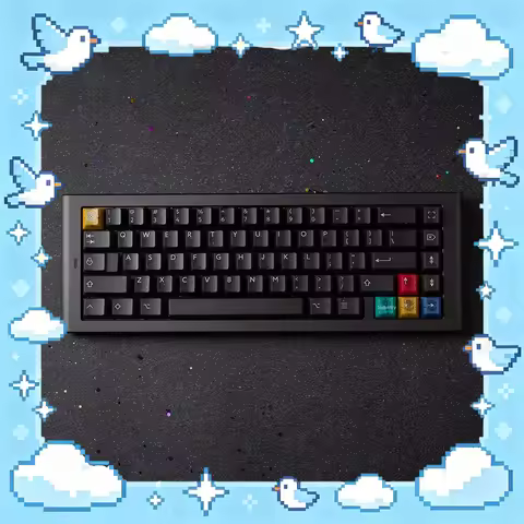 PBTfans PT51-1 PC Keycaps Two Color Process Of Abs Material Keyboard Keycaps Semi Transparent Neon G