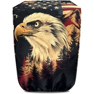 Electric Tongue Jack Cover,Eagle American Flag 300D Polyester RV Waterproof Power Tongue Trailer Jac